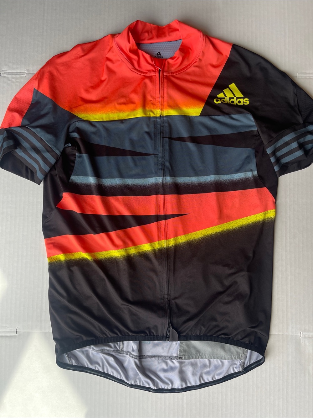 Adidas Adistar Mens Cycling Full Zip Jersey Ciclismo Shirt Size XL